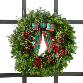 Fresh Noble Fir Wreath - Fresh Noble Fir Wreath - (24